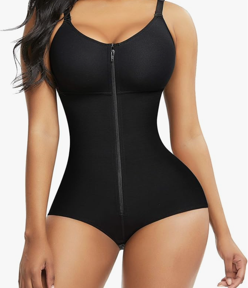 Colombianas Body Shaper Tummy Control Shapewear Zipper Full Bust Corset Bodysuits