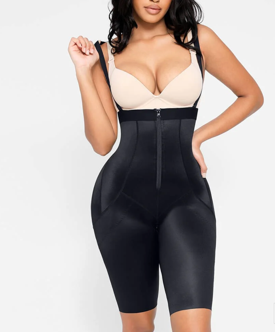 Body Shaper clips inside for post-operative wear and removable shoulder straps