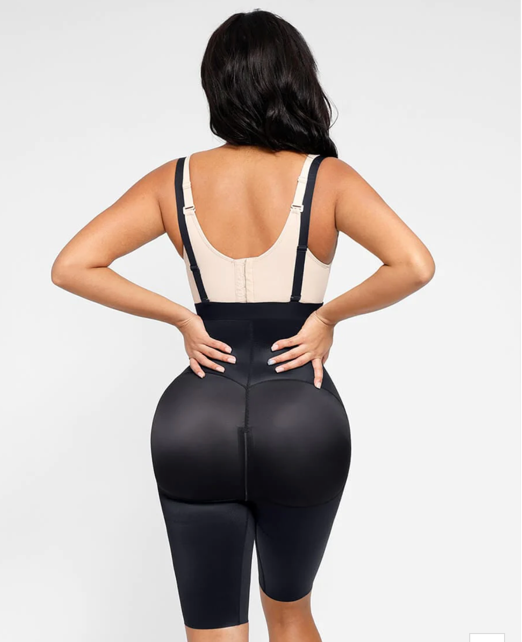 Body Shaper clips inside for post-operative wear and removable shoulder straps