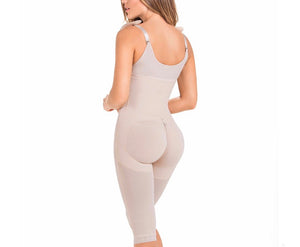 Maria E: FQ111 | Liposuction Postsurgical Knee Length Lipo Body Shaper for  Women | Open Bust with Front Closure