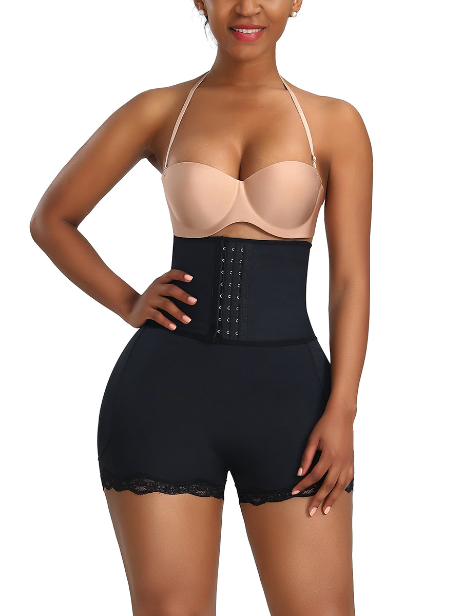 Shapewear Long Torso High Compression Body Shaper for Women Butt Lifter  Thigh Slimmer Tummy Control Waist Trainer (Color : Black, Size : Large)