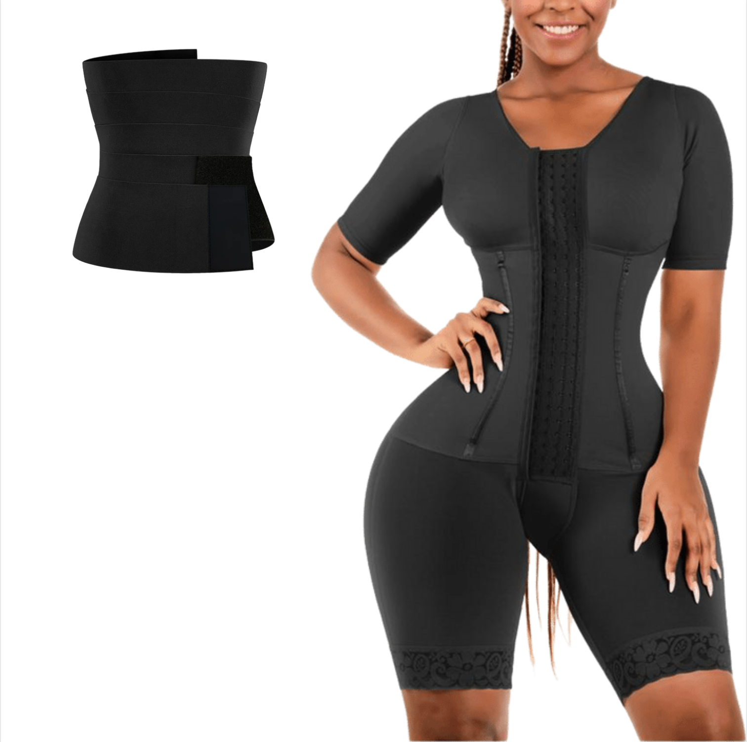 EXTRA SMALL WAIST Colombian SUPER SNATCHED 2 PIECE Compression Garment –  Snatch Bans