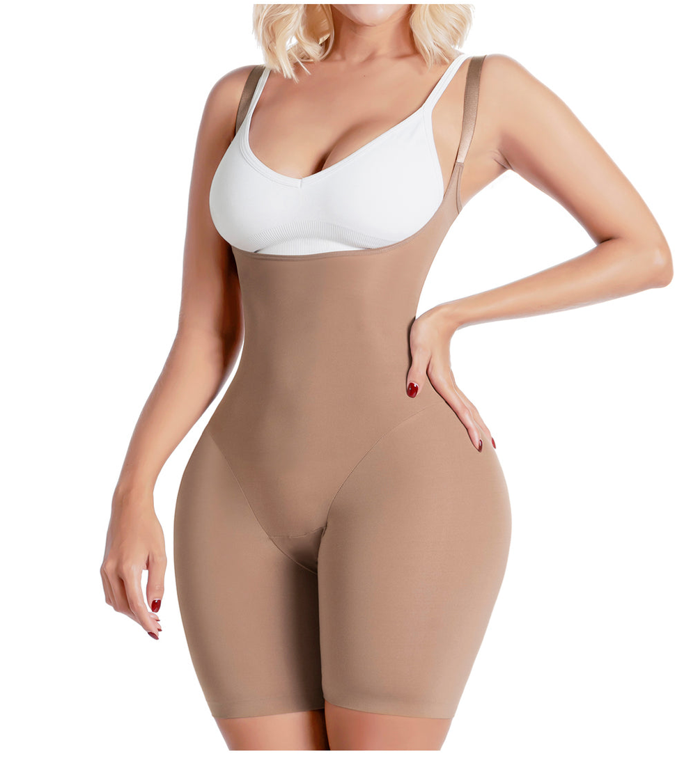 Cheap Flarixa Seamless Bodyshaper Women Bodysuit Open Crotch Shapewear  Postpartum Tummy Control Shapewear Slimming Underwear Jumpsuit