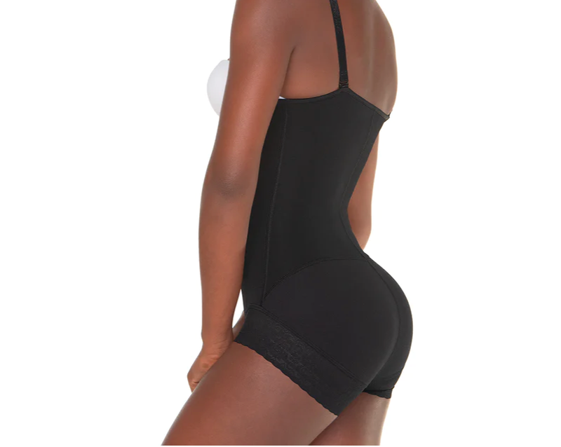 Fajas Colombianas Bum Lift Tummy Control Shapewear Mid Thigh Open Bust Skims  Bodysuit For Daily Or Postpartum Use Black