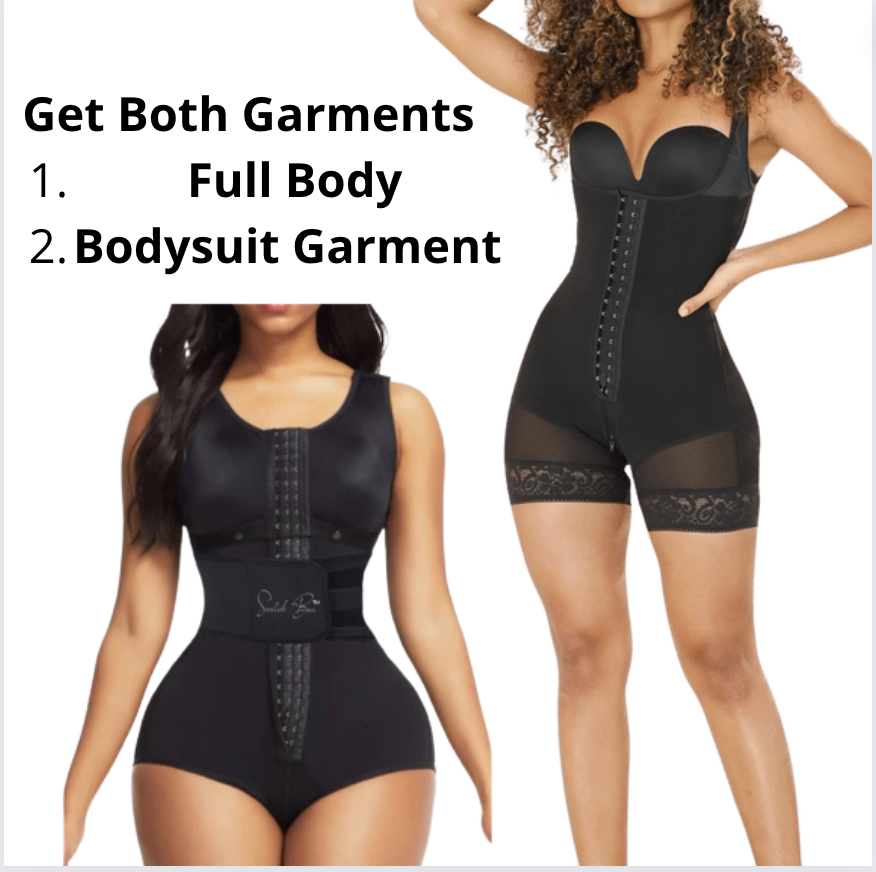 Perfect Curves Black Adjustable Strap Seamless Full Body Shaper