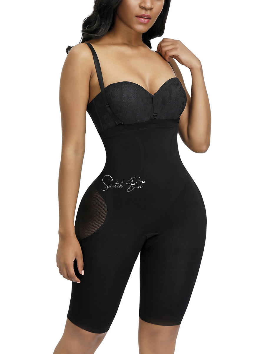 BACK IN STOCK Miracle Black Full Body Shaper Mesh Straps Seamless Supp –  Snatch Bans