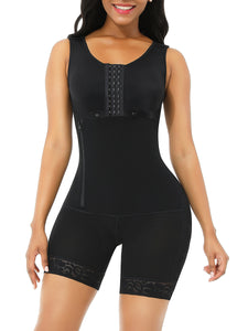 Shapewear for Women Tummy Control Body Shaper Full Body Zipper  (Black.Size:M)